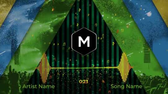 彩色动感音频可视化音乐会片场AE模板AE视频素材教程下载