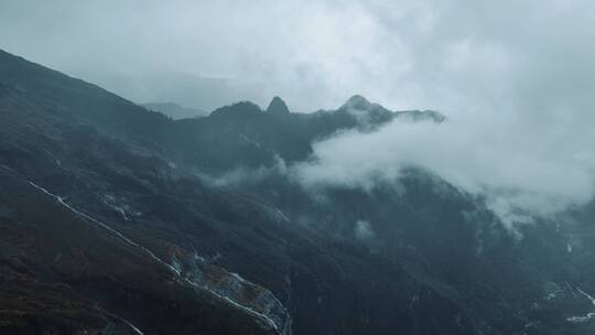 雨崩村梅里雪山景区航拍