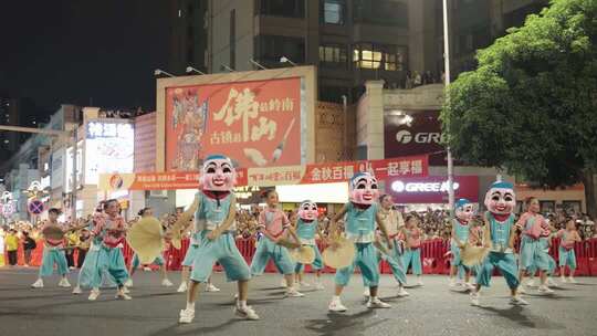 大头佛 佛山古镇夜间民俗表演