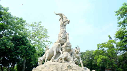 广州 地标 越秀公园 羊城 五羊雕塑