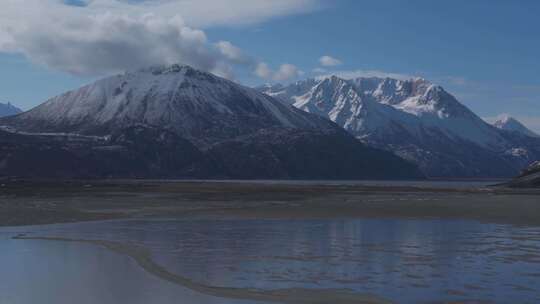 西藏然乌湖山水风光视频素材模板下载