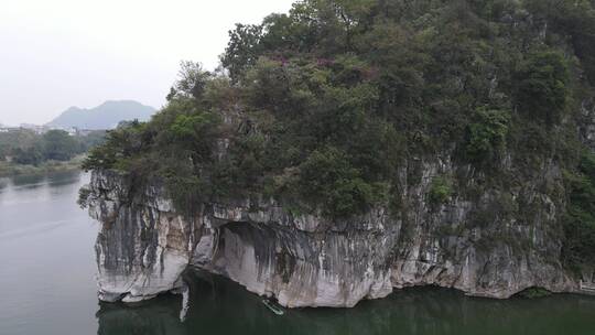 航拍广西桂林旅游景点城市风光