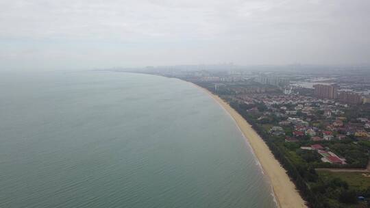 三亚 夏日海边沙滩海岛城市 航拍