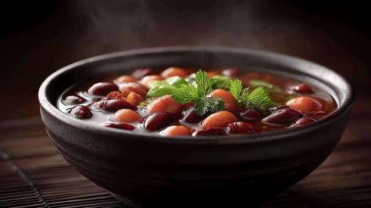 热气腾腾的红豆汤温暖治愈