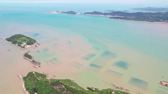 福建宁德霞浦近海养殖风景航拍