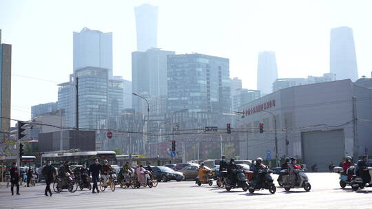 清晨北京城市大城市交通