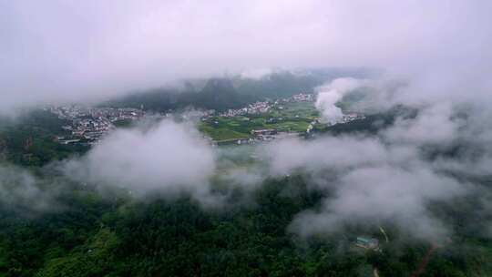 航拍桂林山水日出云海风光