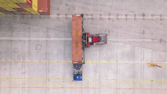 港口叉车调度货物视频素材模板下载