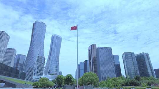 杭州市民中心前景视频素材模板下载