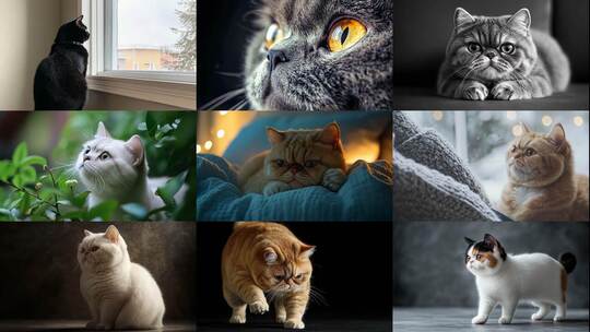 慵懒异国短毛猫的甜蜜梦境高清在线视频素材下载