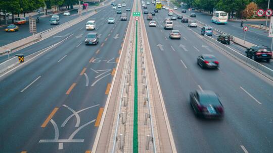 8k延时北京四橞路车流素材