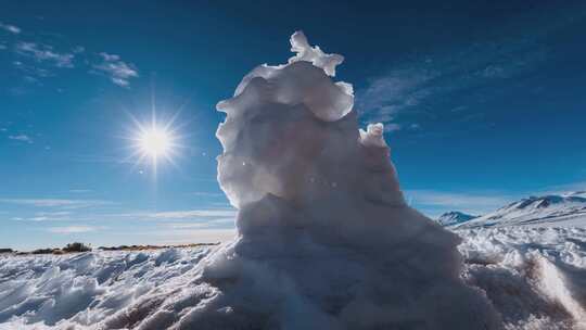 雪山冰块延时