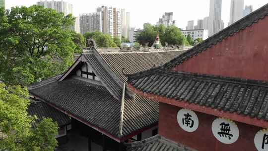 成都航拍城市风光景观网红打卡龙潭寺寺庙