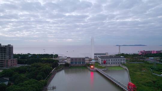 嘉兴海盐县滨海大桥航拍视频素材模板下载