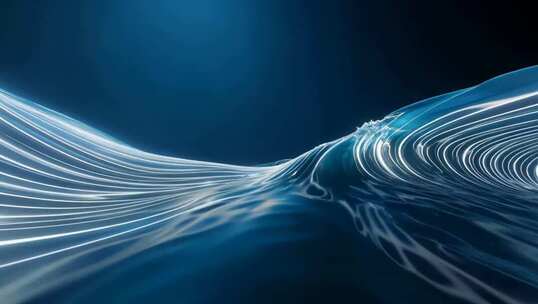 蓝色线条流动科技感素材