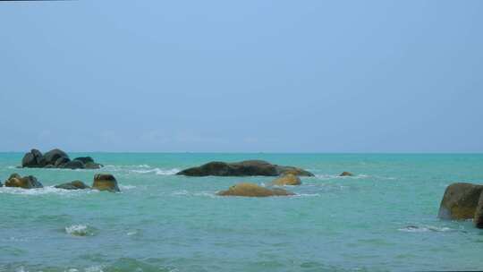 海南三亚天涯海角海边沙滩椰树海浪合集