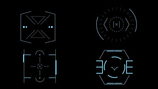 高科技HUD元素视频