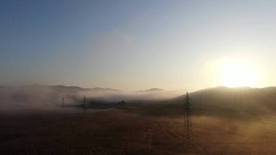 航拍东北辽宁长白山风景