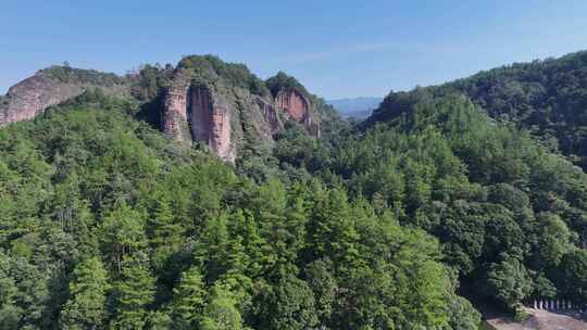 航拍福建泰宁大金湖丹霞地貌5A景区