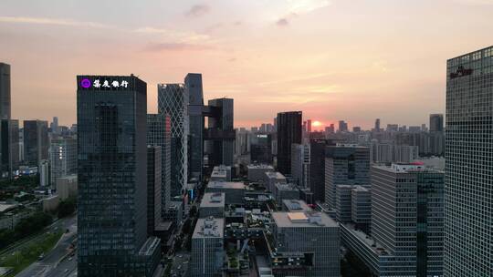 航拍深圳市软件产业基地夜景