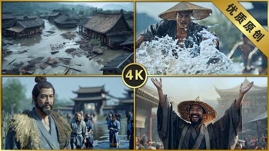 远古神话大禹治水华夏历史文明洪水泛滥治水