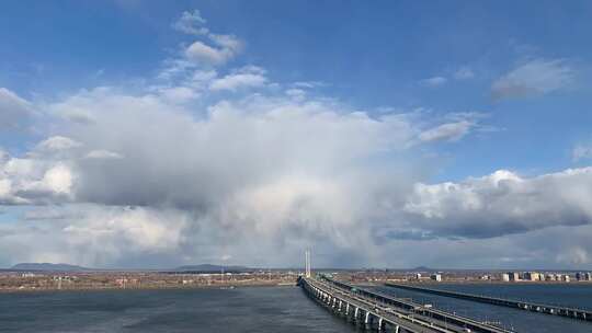 多云天空的时间流逝