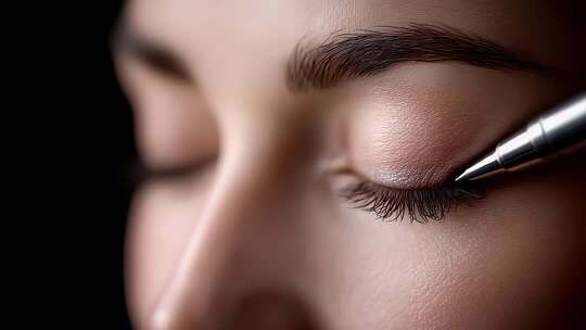 精致眼线勾勒迷人双眸特写