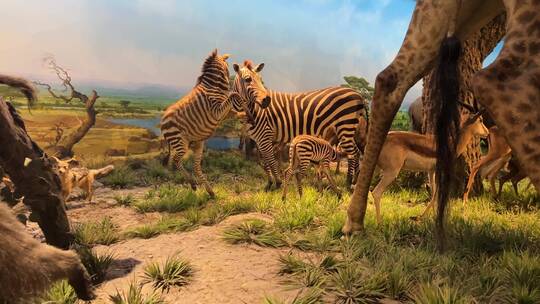 【镜头合集】非洲的大草原生态鸵鸟斑马视频素材模板下载