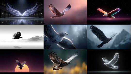 鹰击长空展翅高飞气势磅礴