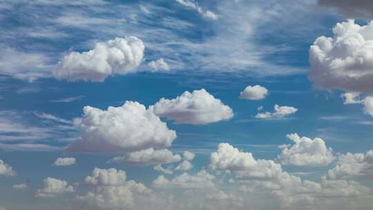 天空流云延时 双层云 乳状云 蓝天白云视频素材模板下载