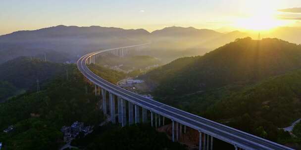 信宜云茂高速公路，高速桥梁航拍