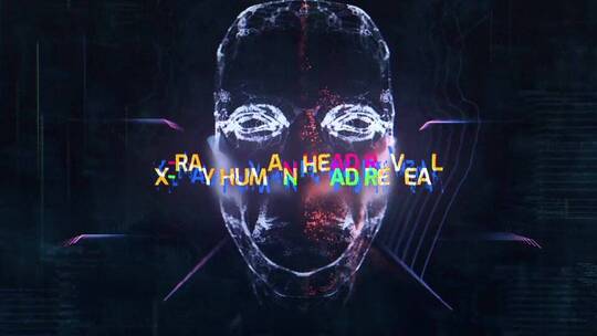 动感科技感X射线人头标志展示片场AE模板