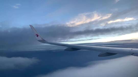 飞机云层云端景色视频素材模板下载