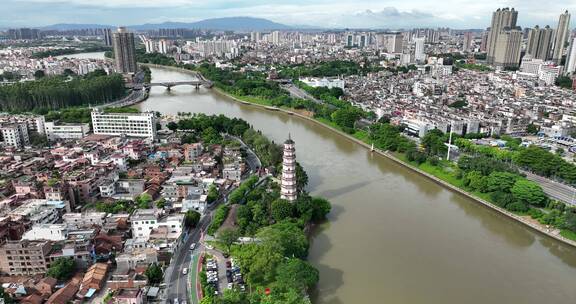 广东省东莞市城市风光航拍