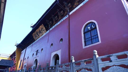 安徽九华山祗园禅寺雾景视频素材