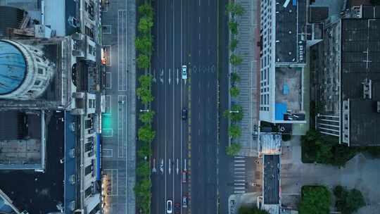 航拍徐州淮海路交叉路口车流主城区城市宣传