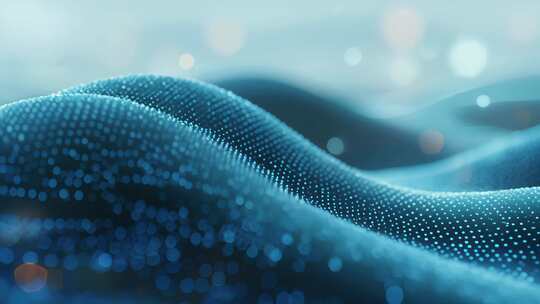 抽象蓝色粒子波浪科技动感背景视频