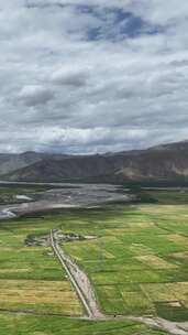 高清竖屏航拍西藏日喀则萨迦县美景合集
