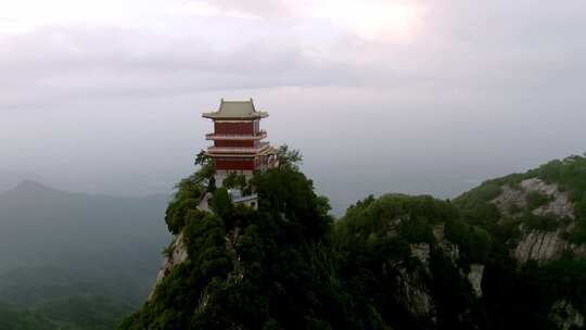 航拍南五台景区云海景观