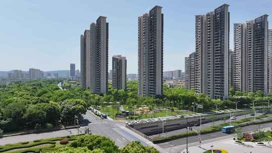 无锡经开区海岸城城市高楼住宅发展核心区