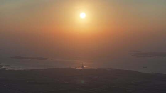 厦门大嶝岛日出航拍