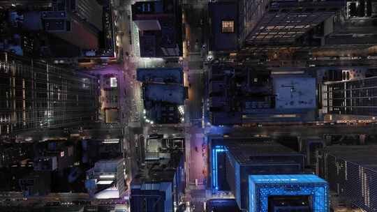 纽约时代广场曼哈顿摩天大楼夜景灯光街道