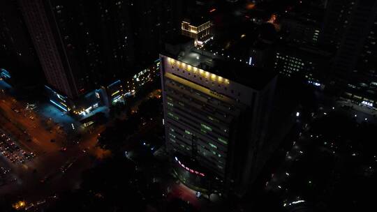 西安陕西省人民医院晚上航拍7