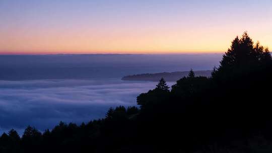 云，天空， Tamalpais山，树木