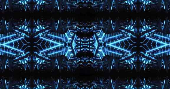 4K蓝色创意光影线条背景