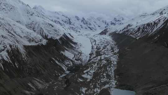 西藏昌都祥格拉冰川万年冰川高空航拍