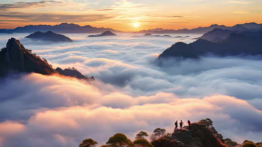 航拍黄山云海