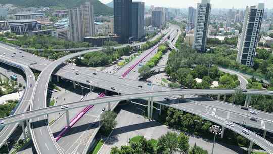城市高架立交桥航拍视频素材模板下载