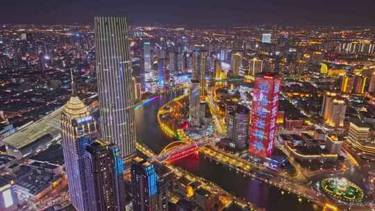 天津海河夜景