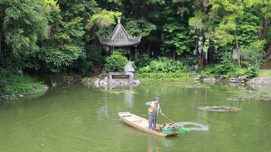 湖面水质清理，湖面垃圾清理